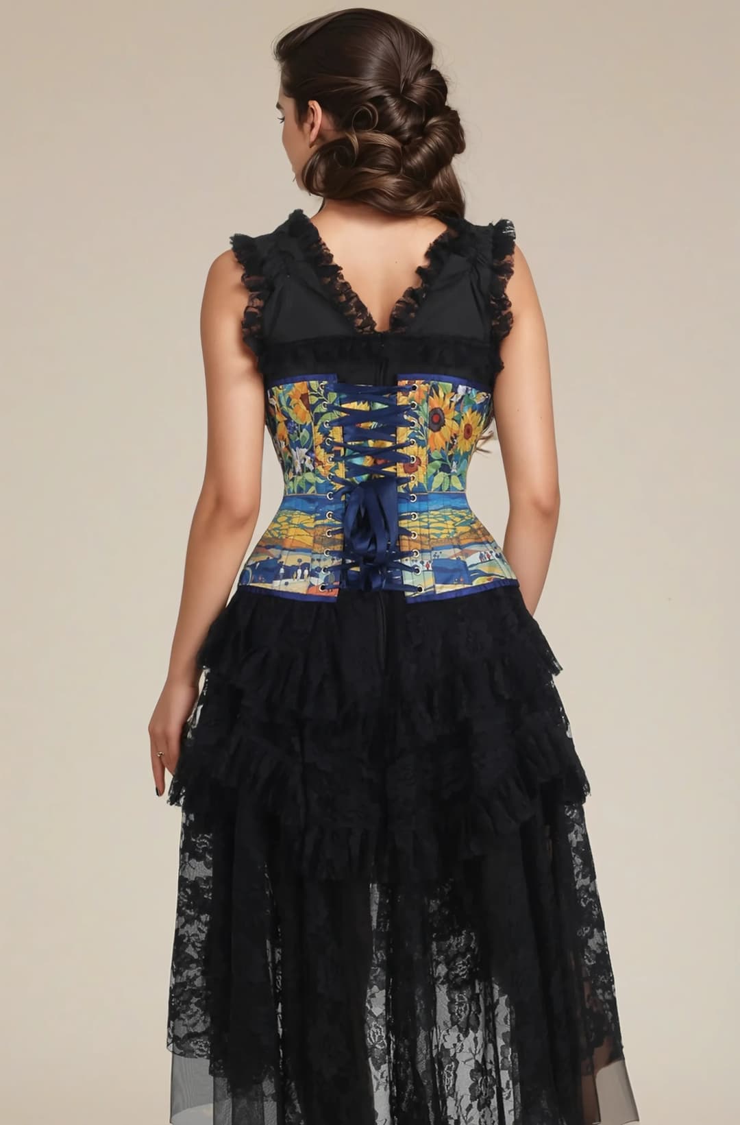 Chelsey Starry Garden Scroll Curvy UnderbustCorset