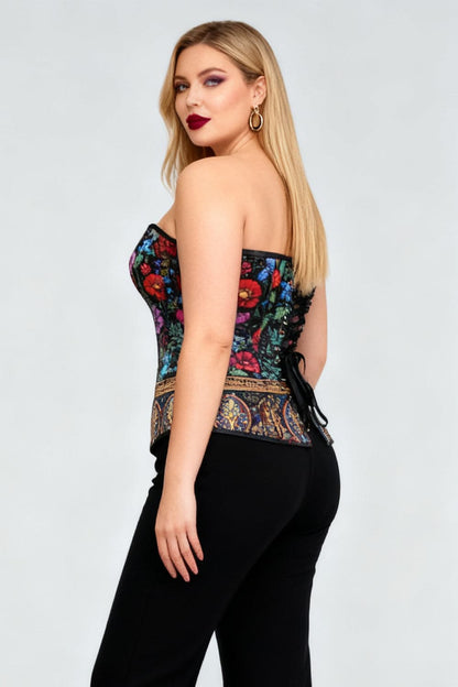 Jalynn Midnight Gothic Floral Corset