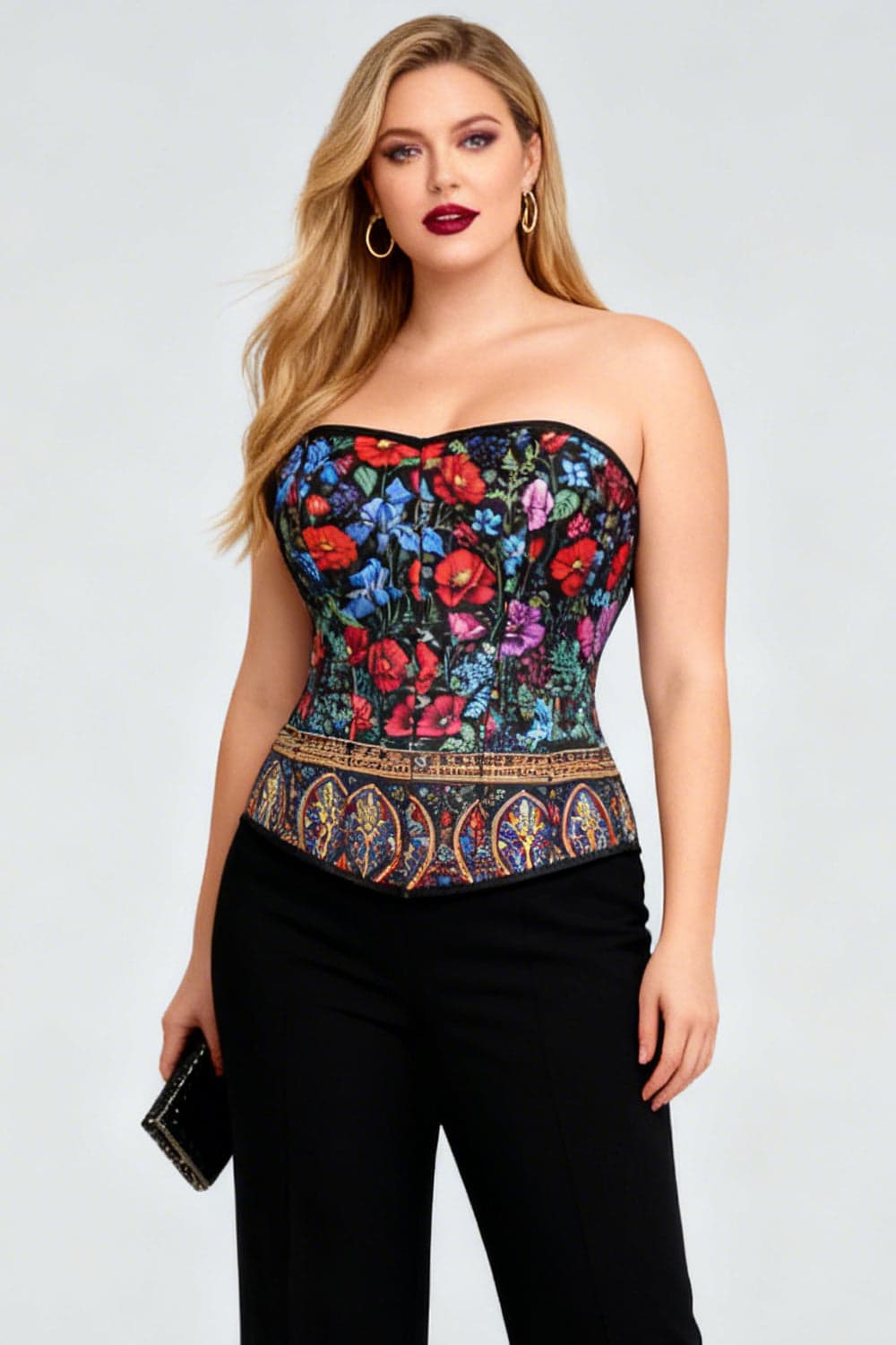 Jalynn Midnight Gothic Floral Corset