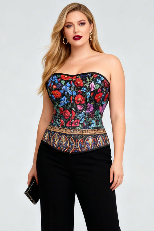 Jalynn Midnight Gothic Floral Corset