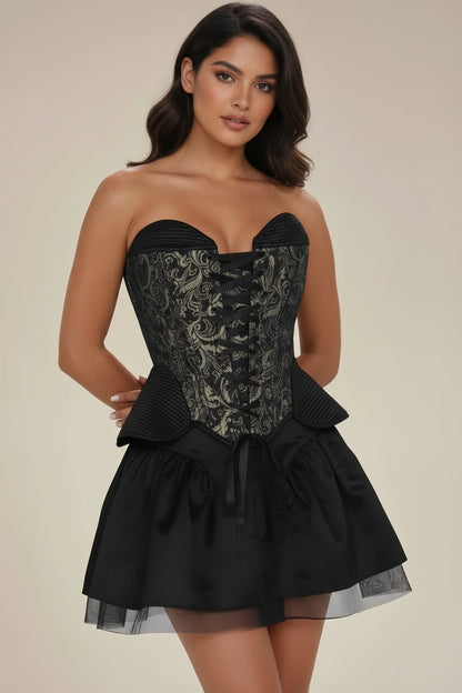 Latreece Brocade Hip Panels Baroque Overbust Corset