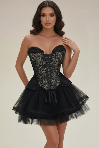 Latreece Brocade Hip Panels Baroque Overbust Corset
