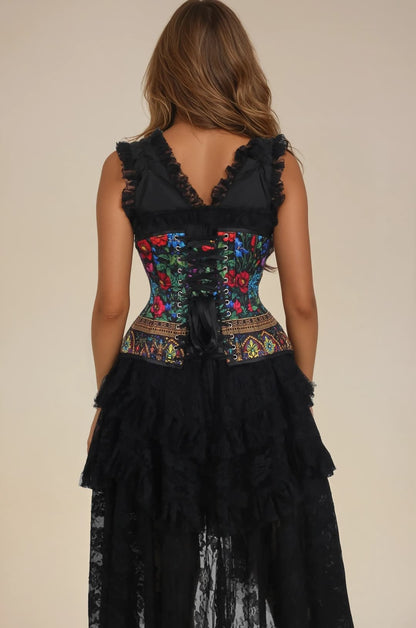 Darleane Gothic Bloom Radiance Curvy Underbust Corset