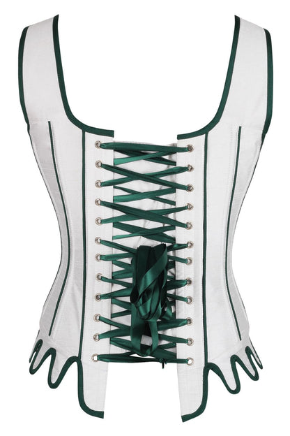 Emerald Vanesia Shoulder Straps Overbust Embroidery Corset