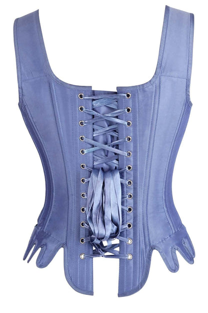 Powder Blue Dawnette Historically Inspired Shoulder Straps Overbust Corset
