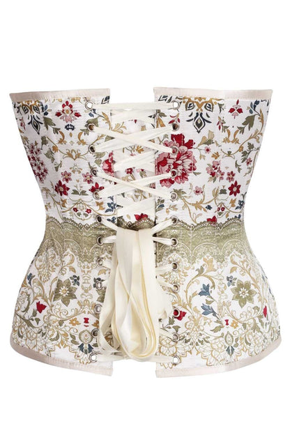 Raevyn Ivory Floral Overbust Corset