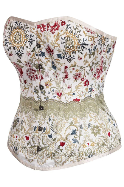 Raevyn Ivory Floral Overbust Corset