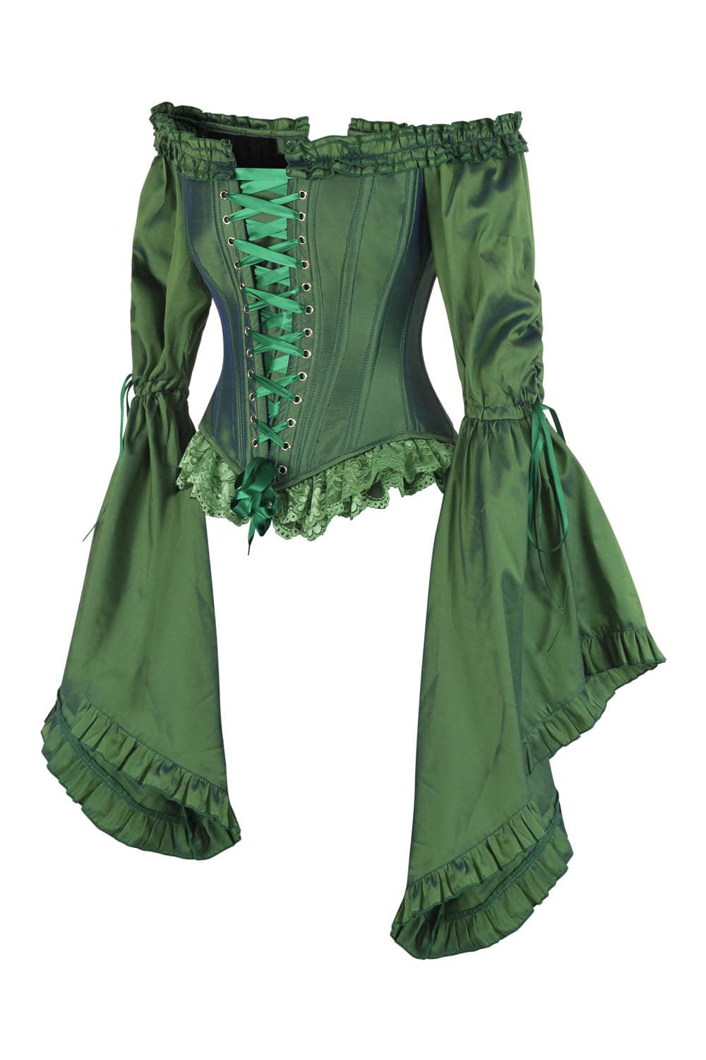 Emerald Green Yumiko Rococo Overbust Off Shoulder Corset