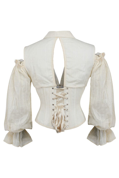 Ivory Ivy Cold Shoulder Underbust Cotton Corset