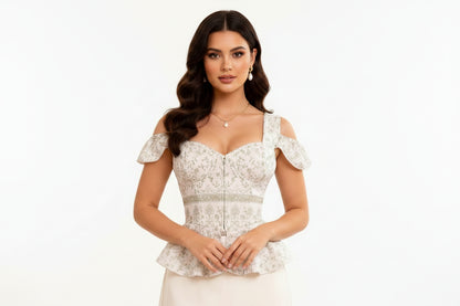 Wrenna Elan Luxe Ivory Vine Corset