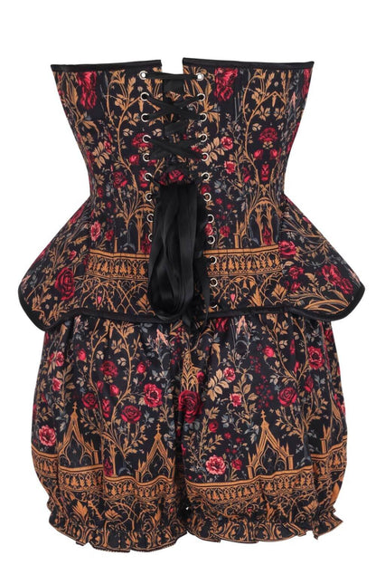 Lovella Gothic Rose Garden Corset & Bloomer Set