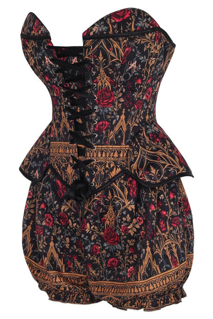 Lovella Gothic Rose Garden Corset & Bloomer Set