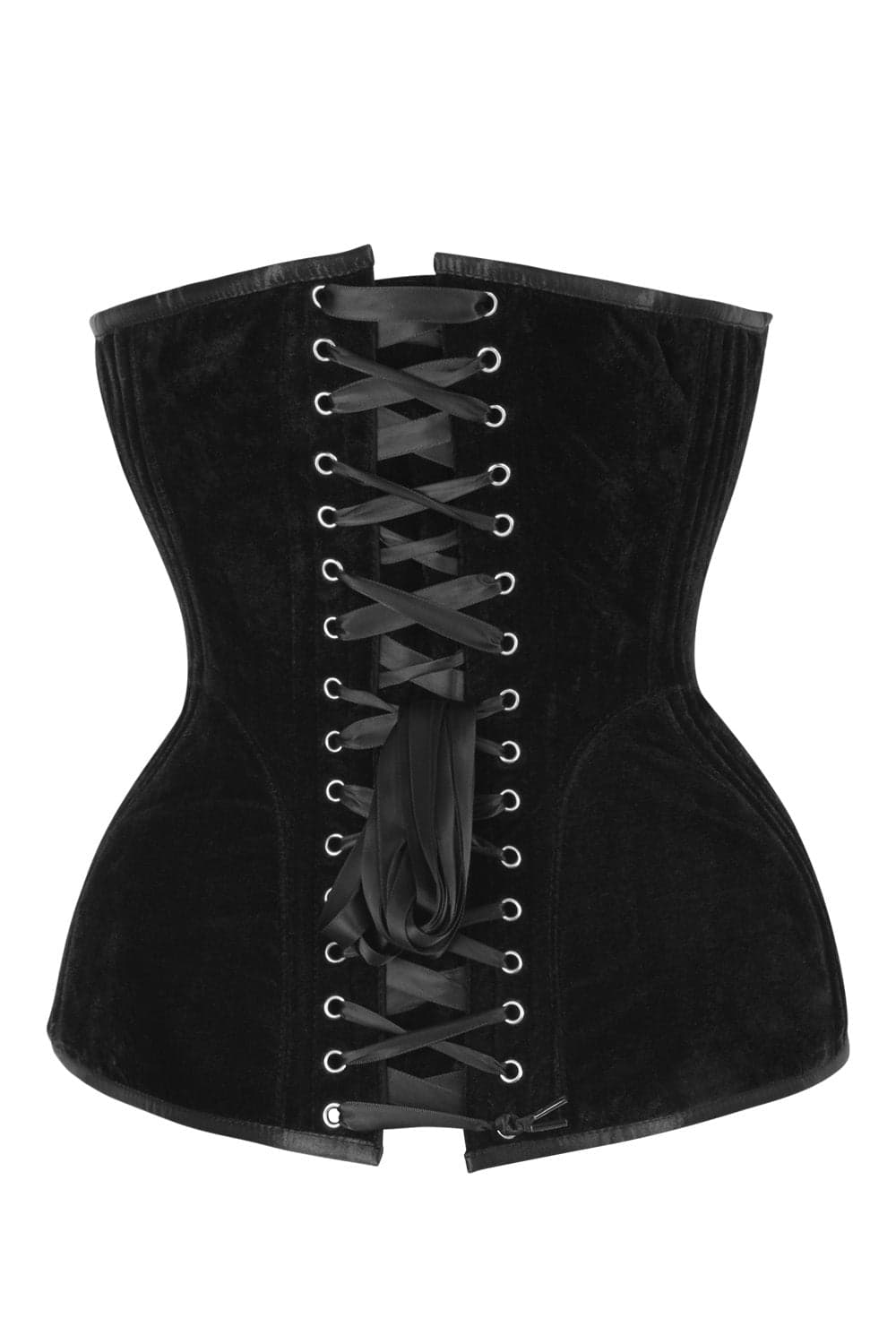 Novalee Midnight Black Gothic Overbust Velvet Corset