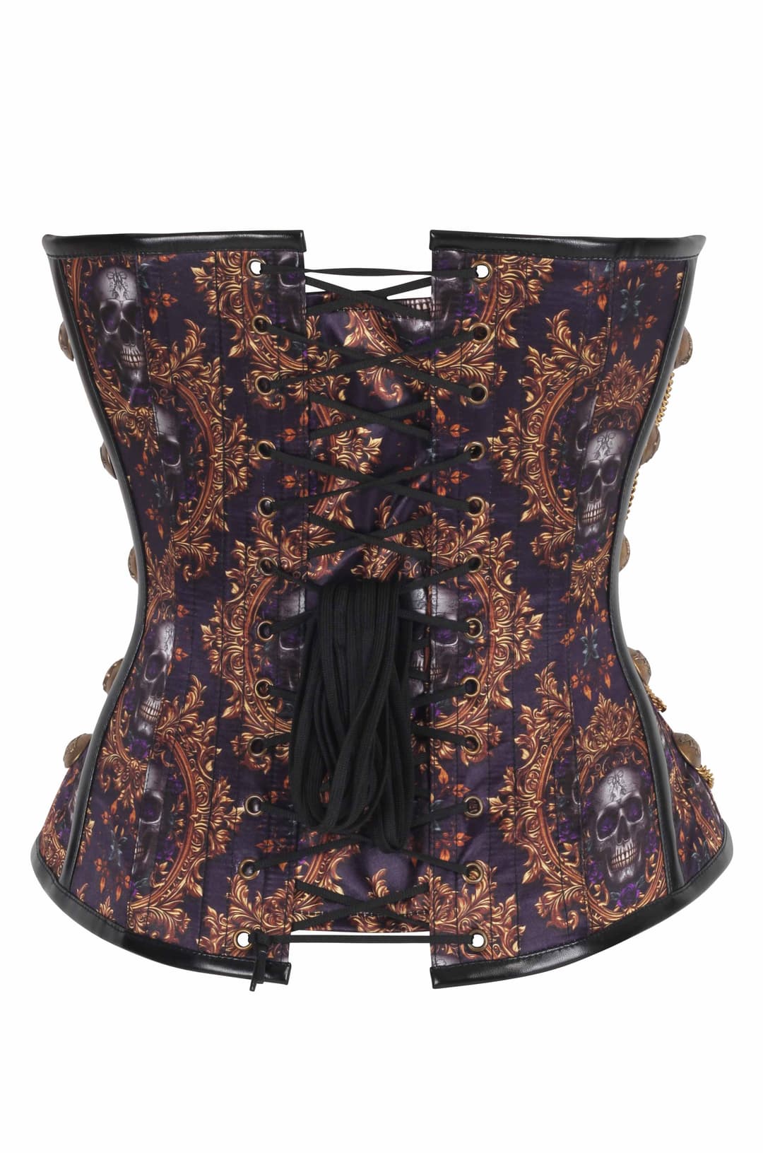 Danna Steampunk Skull Swing Hooks Chains Overbust Corset