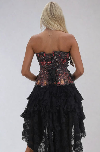 Liza Raven Steampunk Swing Hooks Waist Trainer Overbust Corset