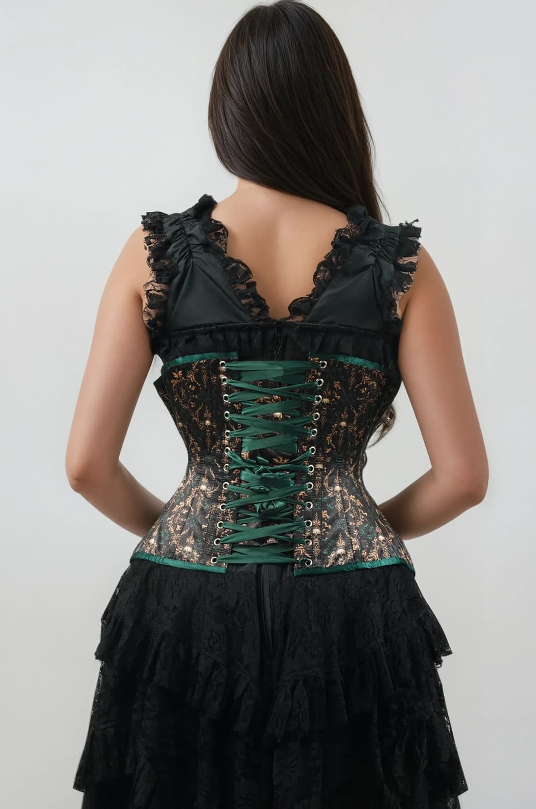 Elana Skull Curvy Underbust Corset