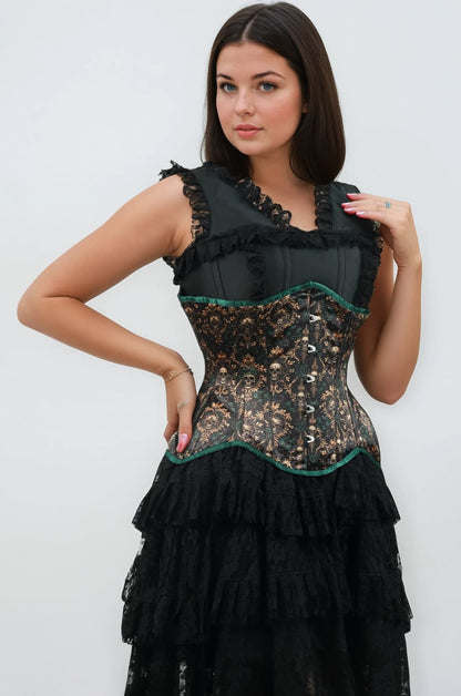 Elana Skull Curvy Underbust Corset