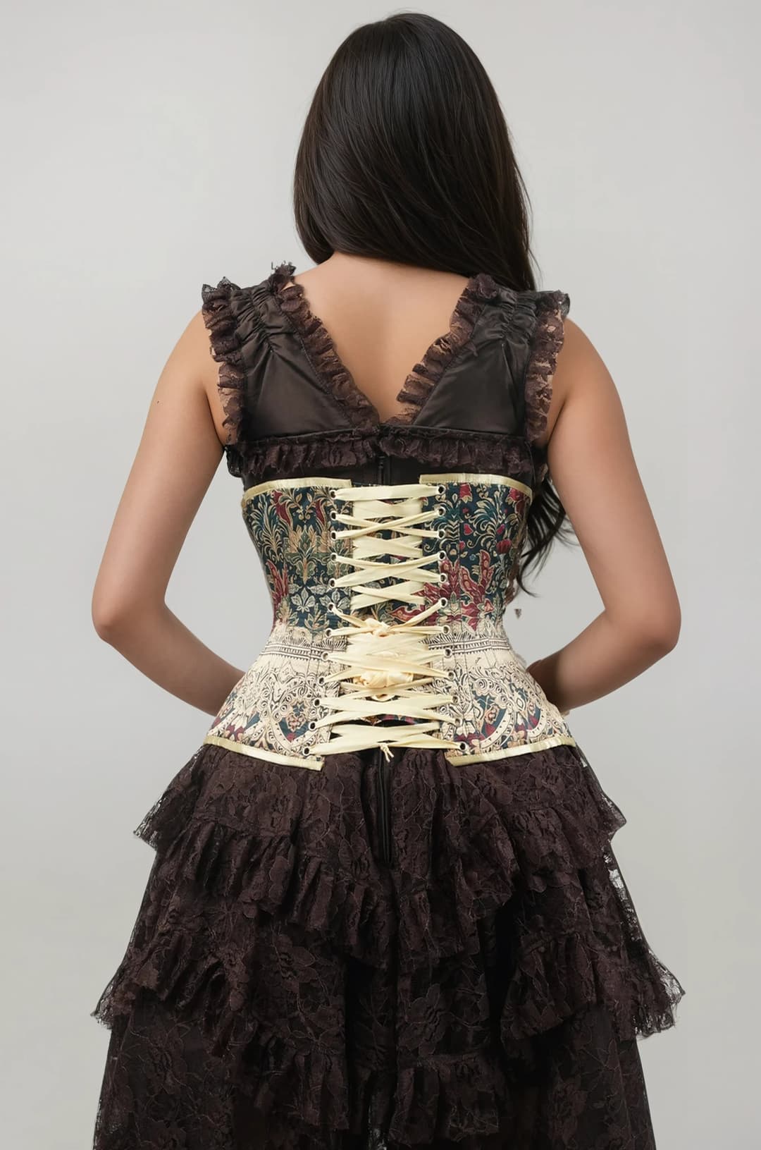 Ashlee Floral Victorian Curvy Underbust Corset