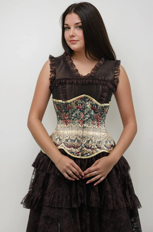 Ashlee Floral Victorian Curvy Underbust Corset