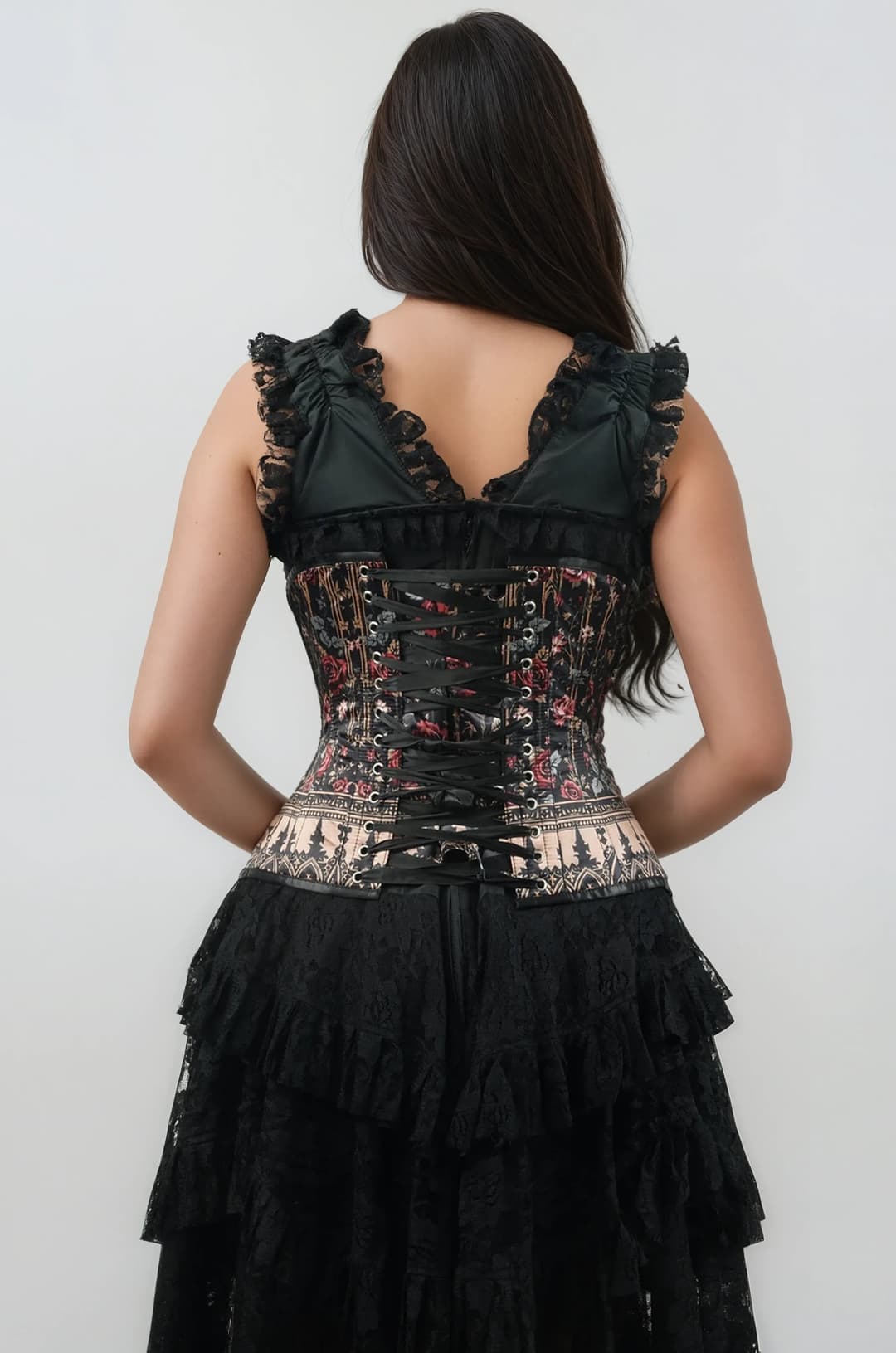 Brenley Rose Midnight Cathedral Bloom Curvy Underbust Corset