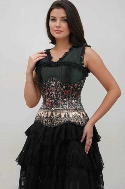 Brenley Rose Midnight Cathedral Bloom Curvy Underbust Corset