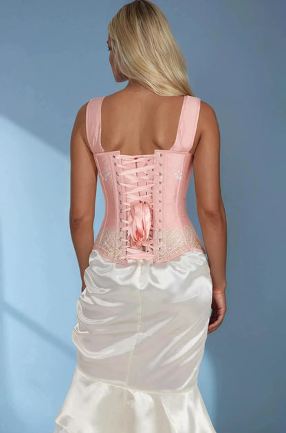Stormi Pink Shoulder Straps Overbust Corset