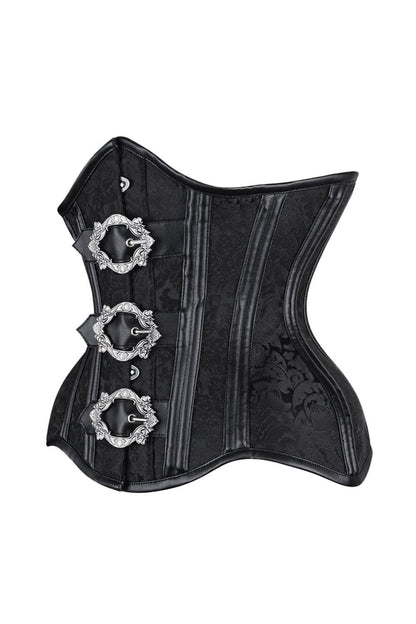 Midnight Black Zaylee Waist Training Underbust Corset