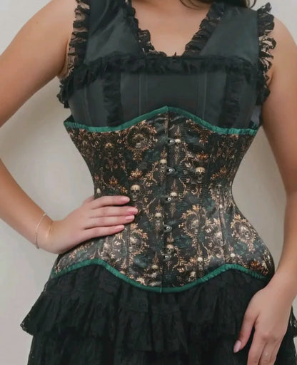 Elana Skull Curvy Underbust Corset